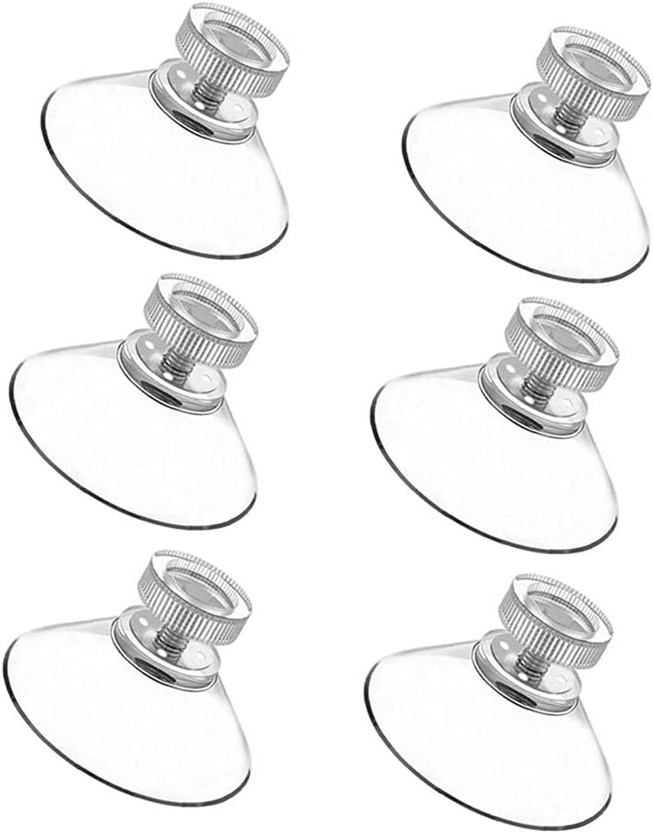 10 Zuignaphaken - Transparante PVC Milieuvriendelijke Zuignaphaken - Schroefvoetjes - Antislip Bevestiging - 53 mm Lang 10 mm