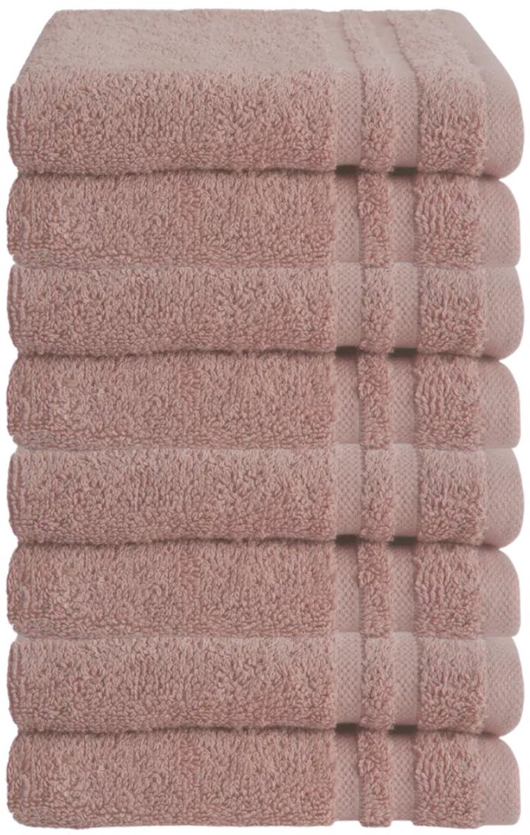 Byrklund gastendoekjes 30x50 - set van 8 - Hotelkwaliteit - Oud Roze