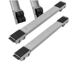 Verstelbare en stabiele beugels voor wasmachines en koelkasten, universele zwenkwielbeugels voor voorladers, set van 2.