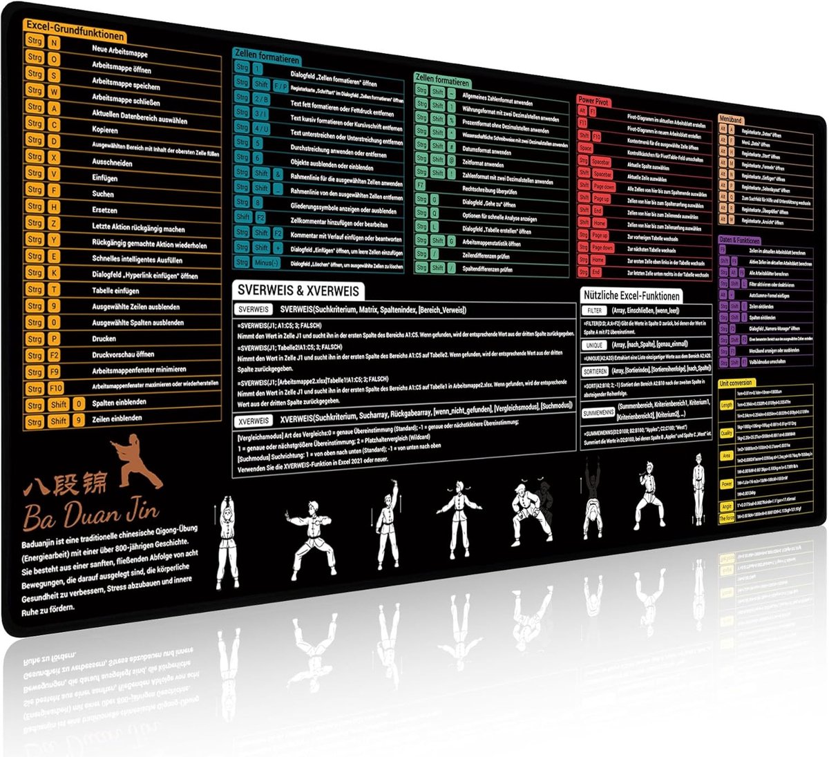 Muismat 80 x 30 cm - toetsencombinaties - ideaal voor gamers en kantoorgebruik - ShopVlot