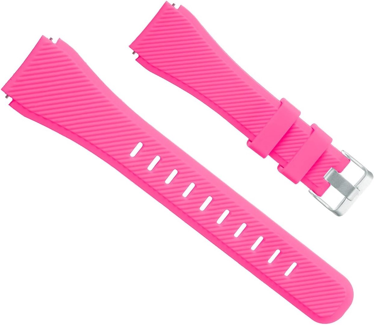 Siliconen Horlogeband 20 mm - Roze Vintage Vervangarmband - Snelle Bevestiging - Elegant voor Mannen en Vrouwen - ShopVlot
