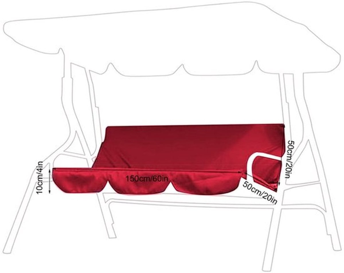 Hangmat met Standaard - Hangmat 2 Persoons - Hangmatstoel - Hangmatbelegger - Waterdicht - Zitkussen Accessoires - Tuinstoel