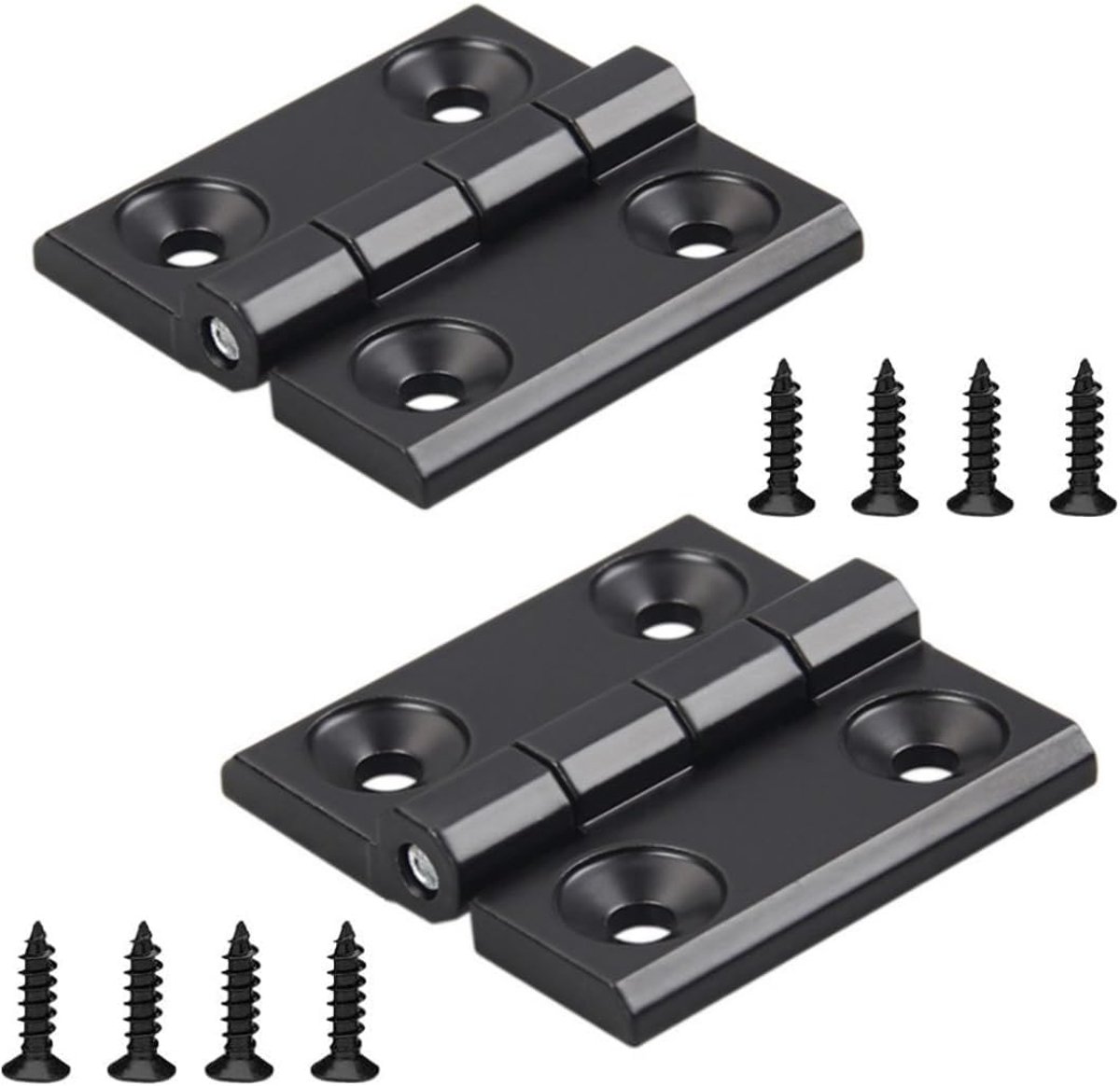 Deurscharnier 60x60mm - Zinklegering - Zwart - Voor aluminium profielen - ShopVlot