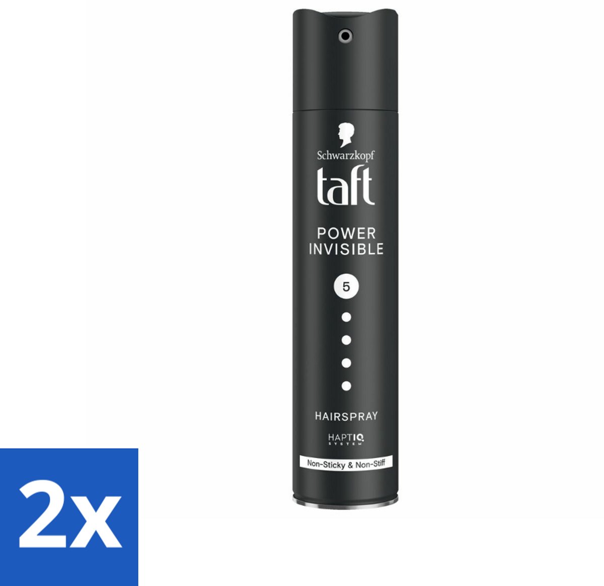 2 x Taft - Power Invisible 5 - Haarspray - Onzichtbare hold - 250 ml - Haarspray - Onzichtbare Fixatie - Natuurlijke Look - Haar Fixeren - Taft