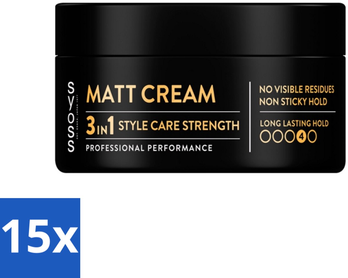 SYOSS - Matt Finish Paste 100 ml - Haarpaste - Matterende Afwerking - 100ml - Bulkverpakking - 15 stuks