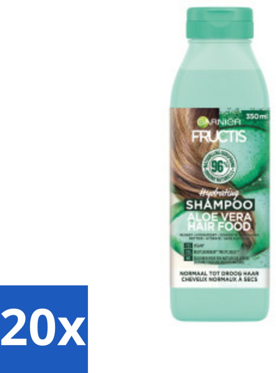 Garnier - Fructis Hair Food Aloe Vera - Shampoo - Normaal tot Droog Haar - 350 ml - Bulkverpakking - 20 stuks