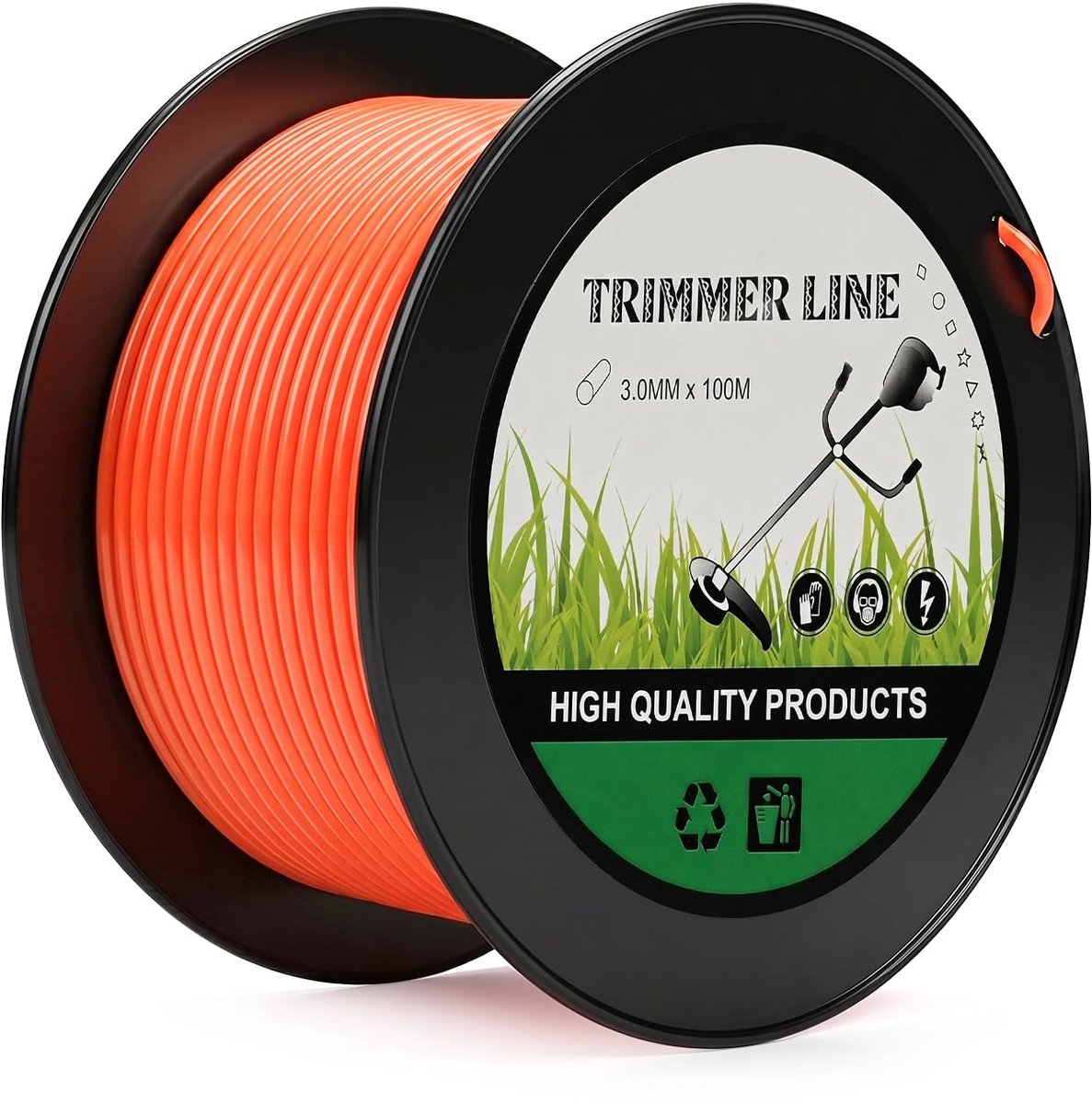 Grastrimmerdraad 3,0 mm - ronde nylon draden - robuust en duurzaam - ideaal voor tuinverzorging - ShopVlot