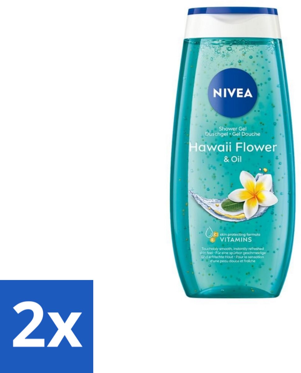 2 x NIVEA - Douchegel - Hawaii Bloem & Olie - Verzorgend & Verfrissend - 250 ml - NIVEA Douchegel - Douchegel Hawaii - Verzorging Douchegel - Hydraterende Douchegel - Douchegel Voor Alle Huidtypen