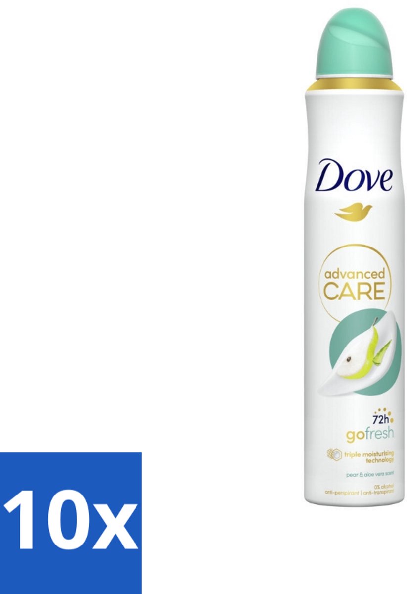 Dove Deodorant Spray - Peer & Aloë Vera - 200 ml - Bulkverpakking - 10 stuks
