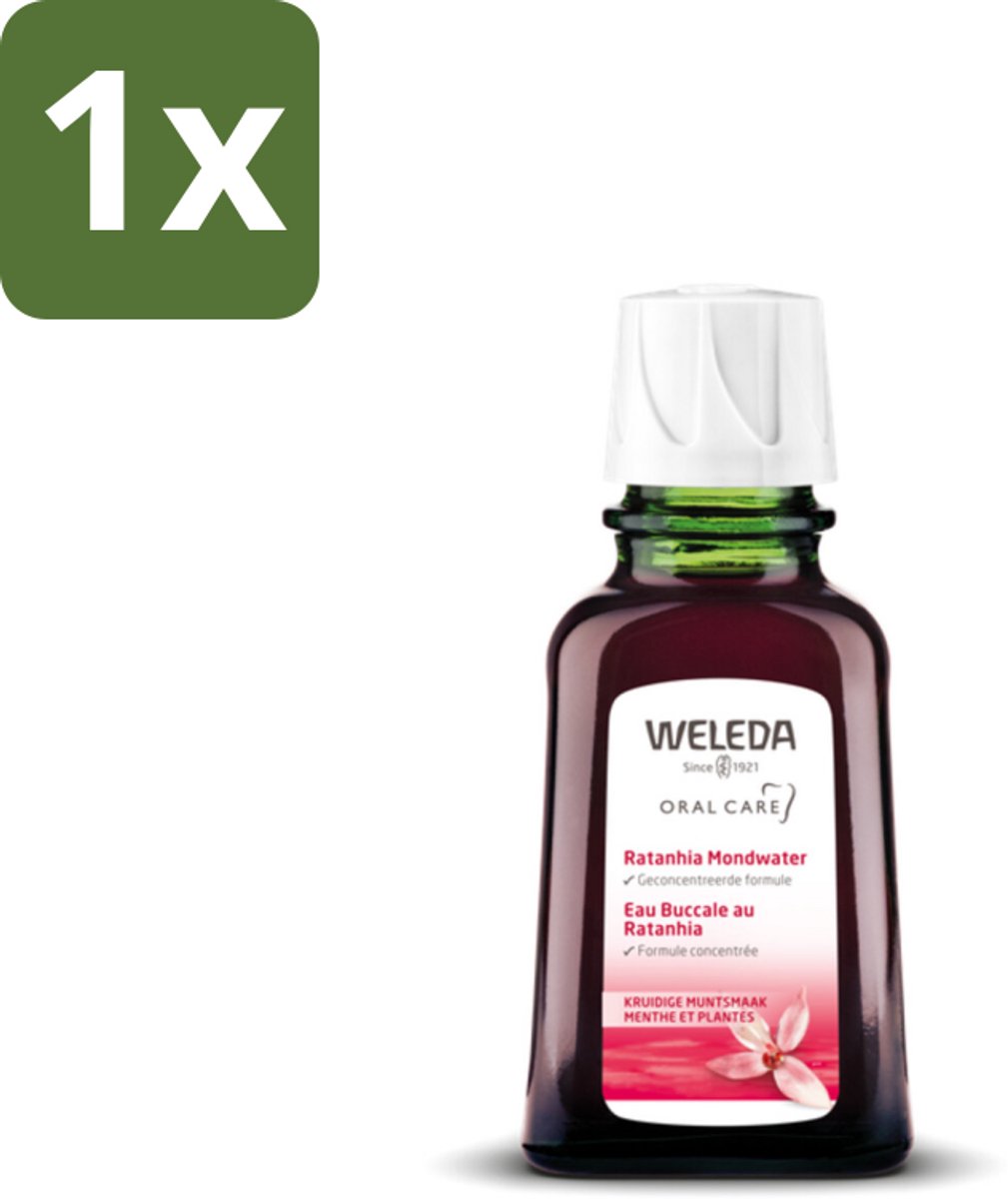 1 x WELEDA - Mondwater geconcentreerd - Ratanhia - 50 ml - Natuurlijk Mondwater - Mondverzorging - Tandvlees Verzorging - Ratanhia Mondwater - Mondwater Geconcentreerd