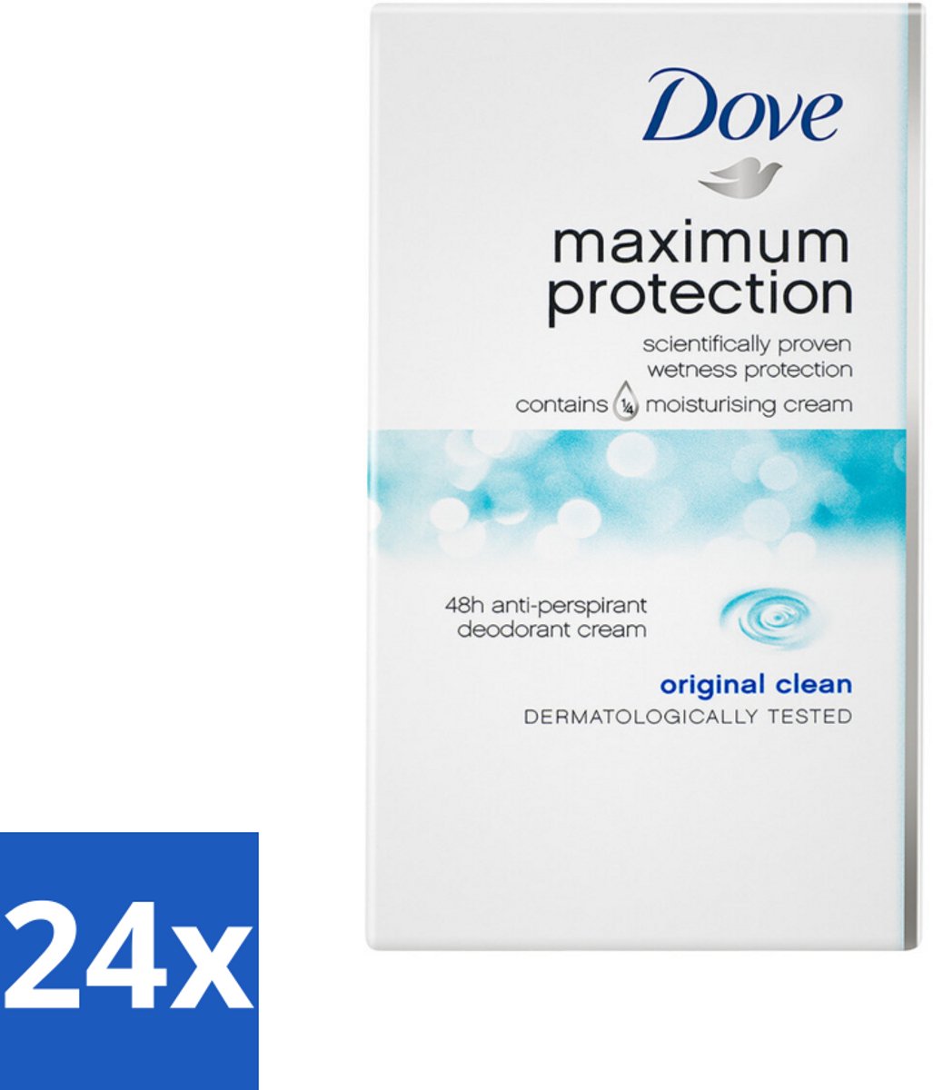 24 x Dove Deodorant Stick - Maximum Protection - Original Clean - 45 ml - Anti-transpirant - Deodorant - Dove - Bescherming Tegen Zweet - Verzorgend