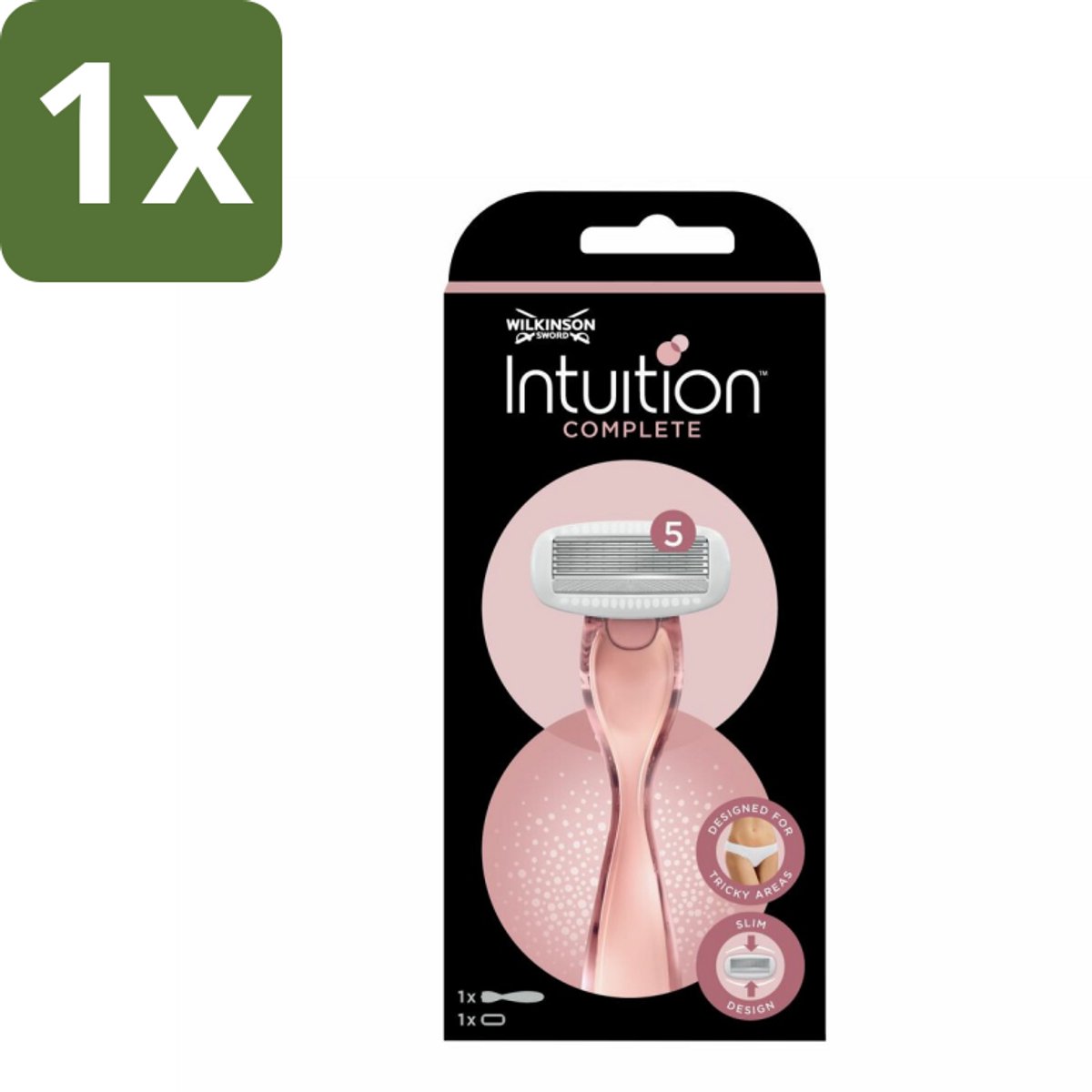 1 x Wilkinson Sword - Scheermes - Intuition Complete - Efficiënt - 1 scheermes - Scheermes Vrouwen - Huidverzorging - Gevoelige Huid - Scheren Voor Vrouwen - Comfortabel Scheren