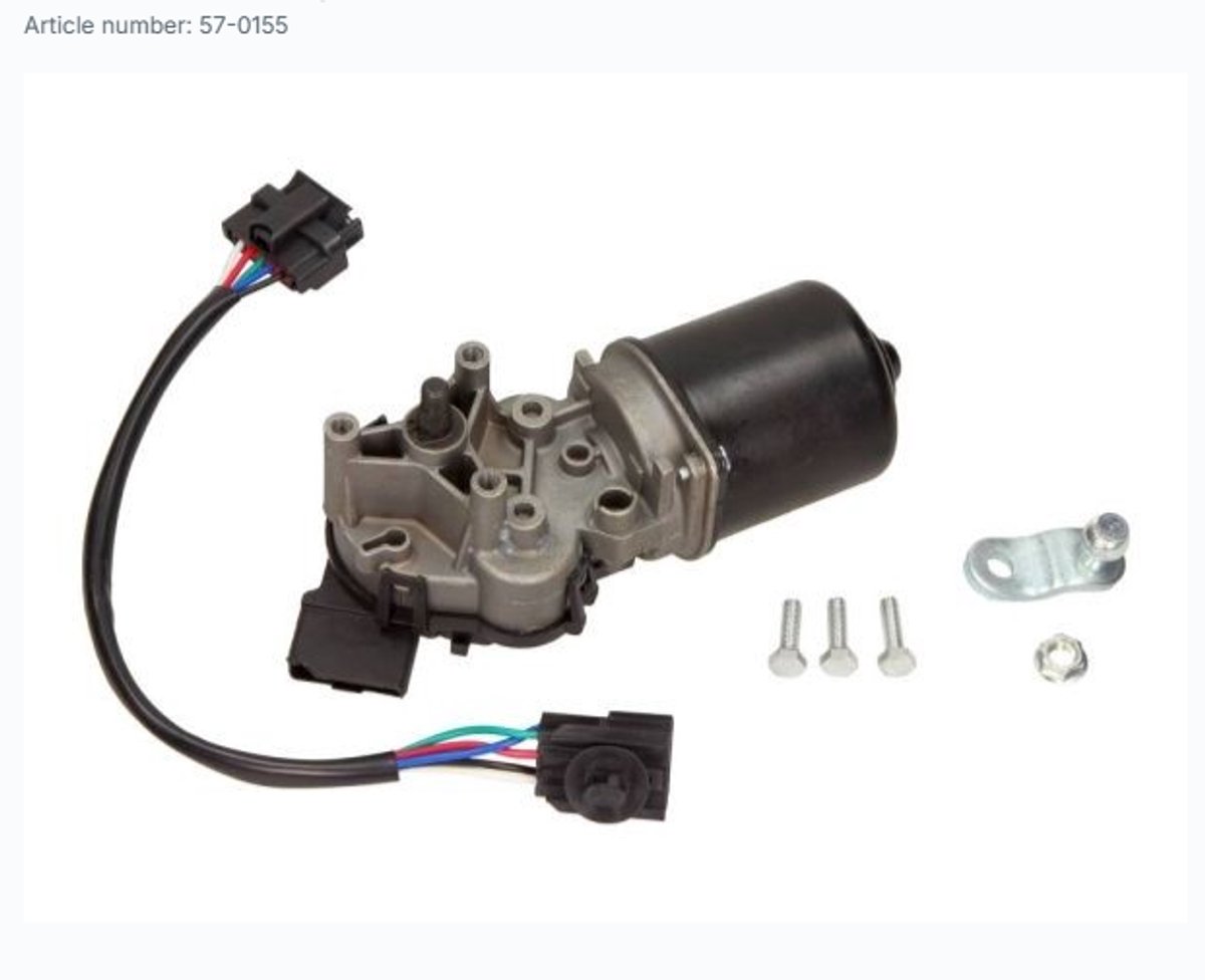 MAXGEAR Ruitenwissermotor 57-0155 | OEM 7701036015 | 7701052465 | 7701207936 | Geschikt voor Renault Twingo I C06 & Twingo I Bestelwagen S06 1.2, 1.2 16V, 1.2 LPG 1993-2012 | 12V Voorzijde | Links Gestuurd