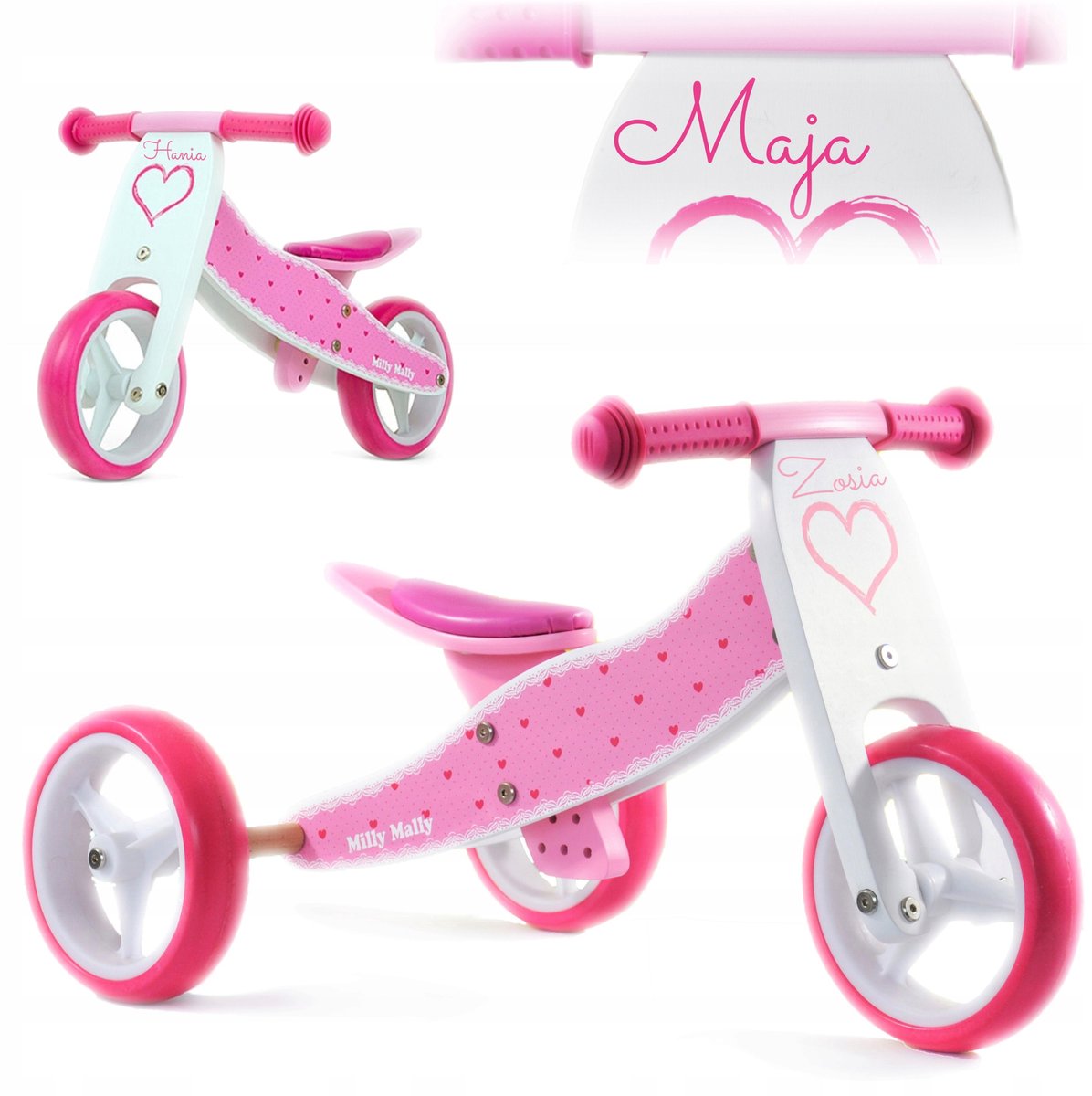 Houten Loopfiets 2-in-1 met Naam - Uniek Cadeau voor Kinderen
