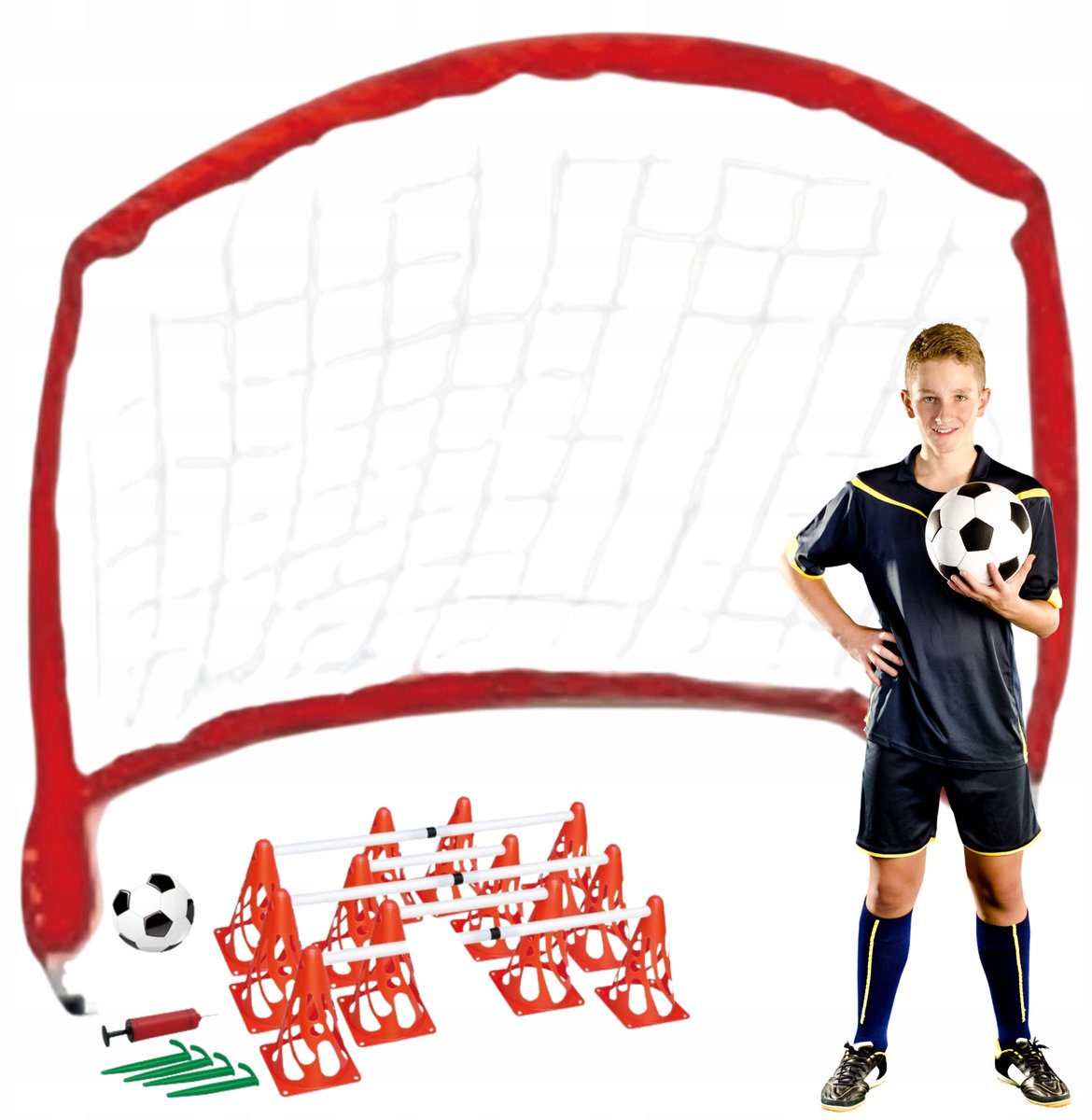 Voetbal Trainingsset voor Kinderen: Doel, Kegels, Bal & Pomp