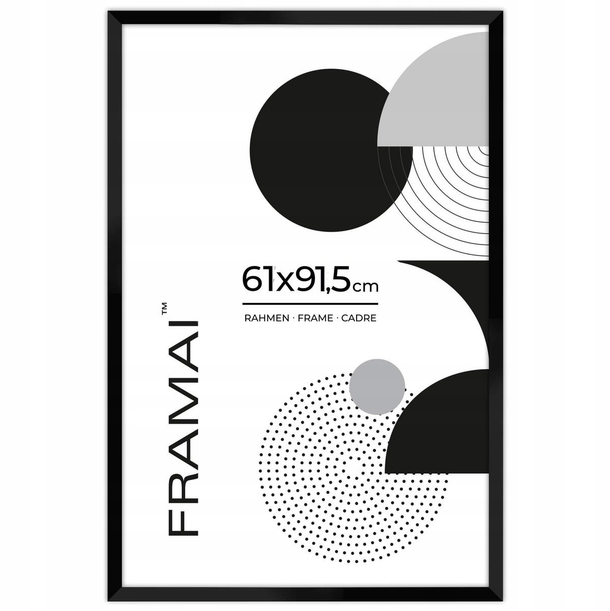 Zwarte MDF Fotolijst Poster 61x91,5 cm - Grote Formaat