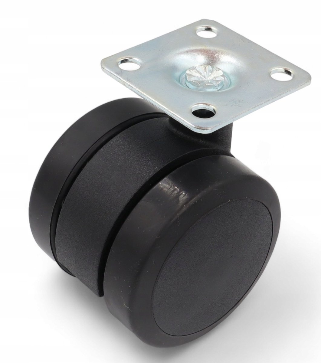 5x Zwenkwielen Ø 50 mm rubber - 40 kg per stuk - Meubelwielen