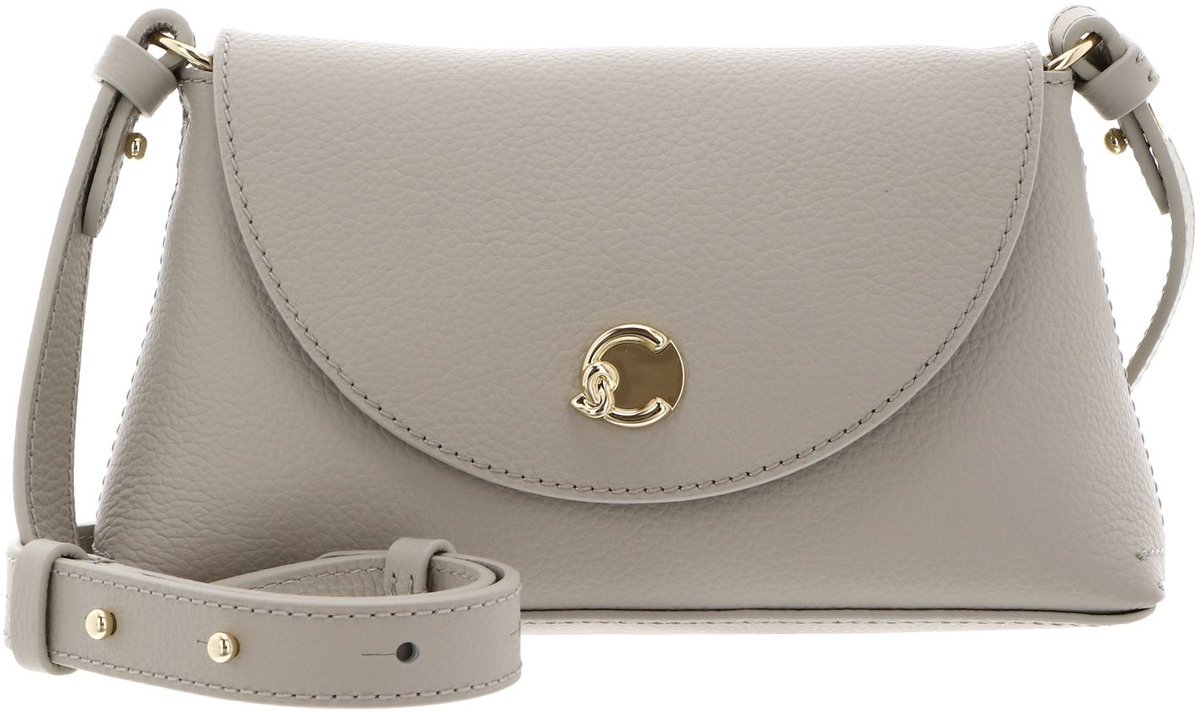 COCCINELLE Leren schoudertas Nikla Mini Bag Double Grainy Leather Eucalipto / Fango groengrijs