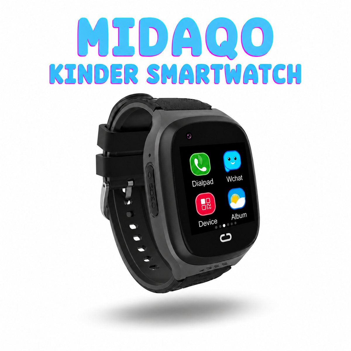 4G GPS Smartwatch - Midaqo Kinder Smartwatch - GPS Horloge - Acurate GPS - Sos Oproep - Bellen En Video Bellen - Spraakberichten - Route Historie - Geo Fence - IP67 Waterproof.