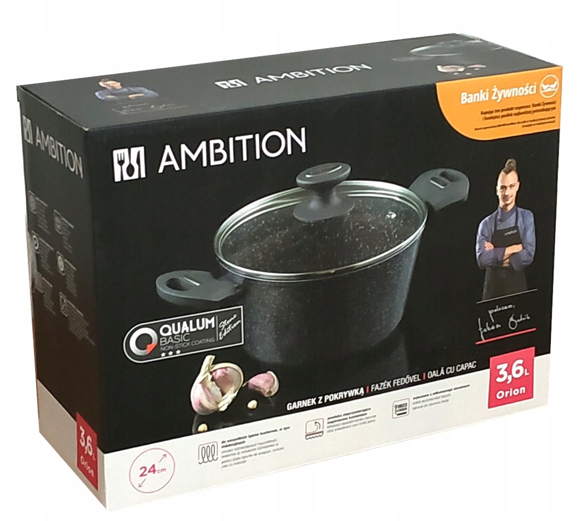 Ambition Orion Aluminium Pan met Deksel - 3.6L, 24cm