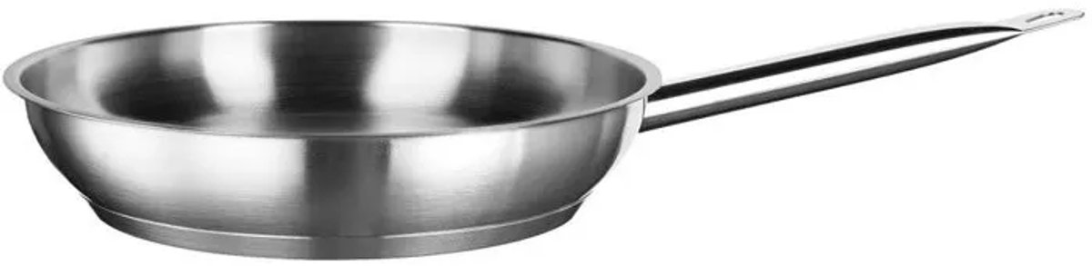 Koekenpan van roestvrij staal - INOXIBAR - 26 cm - roestvrij staal - diffuserbodem - inductie