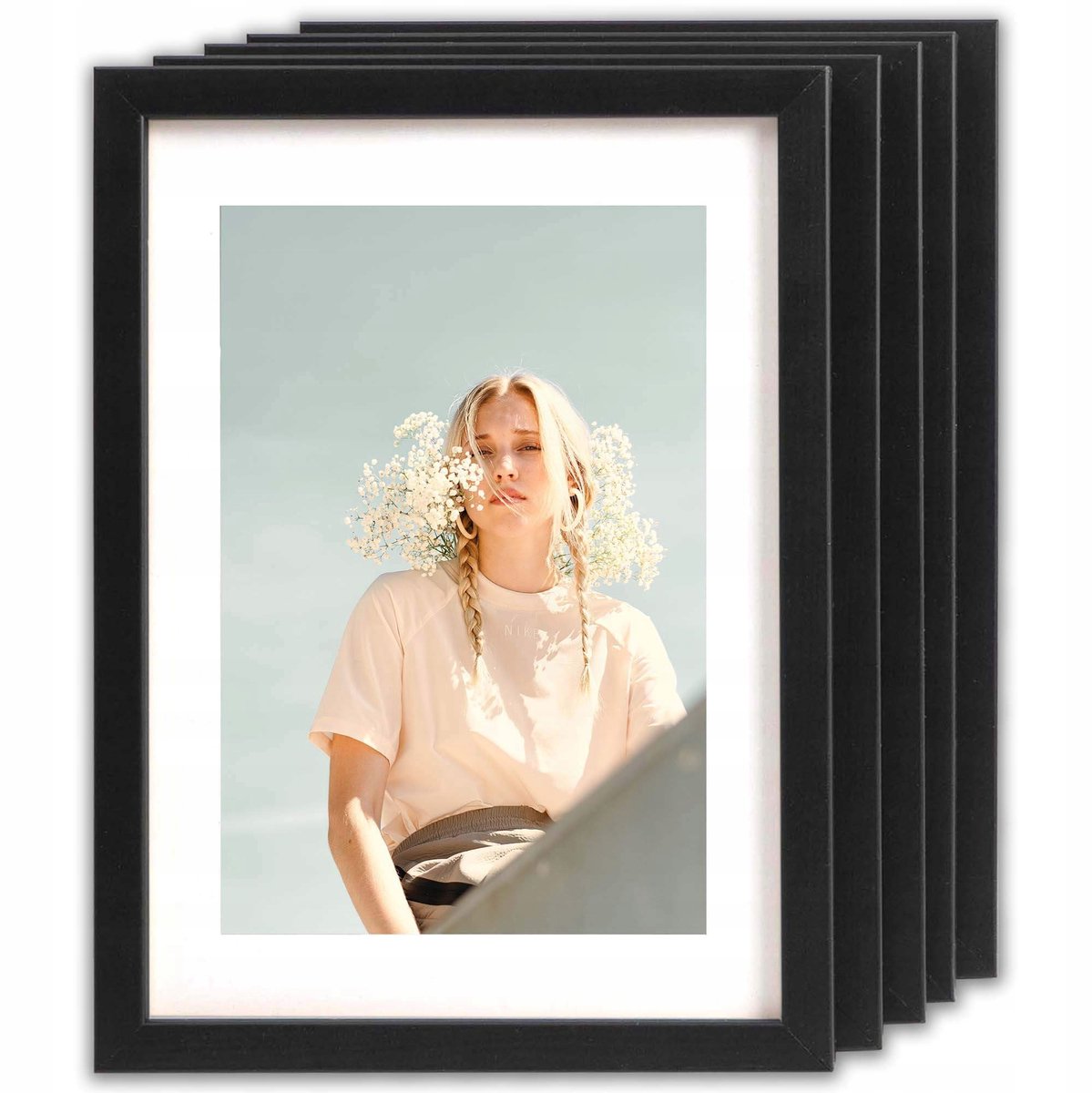 5x Houten Fotolijsten Zwart 15x21 cm - Stijlvol en Duurzaam
