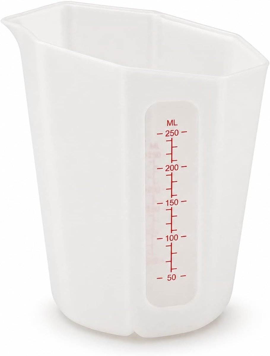 Siliconen maatbeker 250 ml - BPA-vrije maatbeker met schaal - flexibel ontwerp - perfect voor nauwkeurig afmeten - ShopVlot