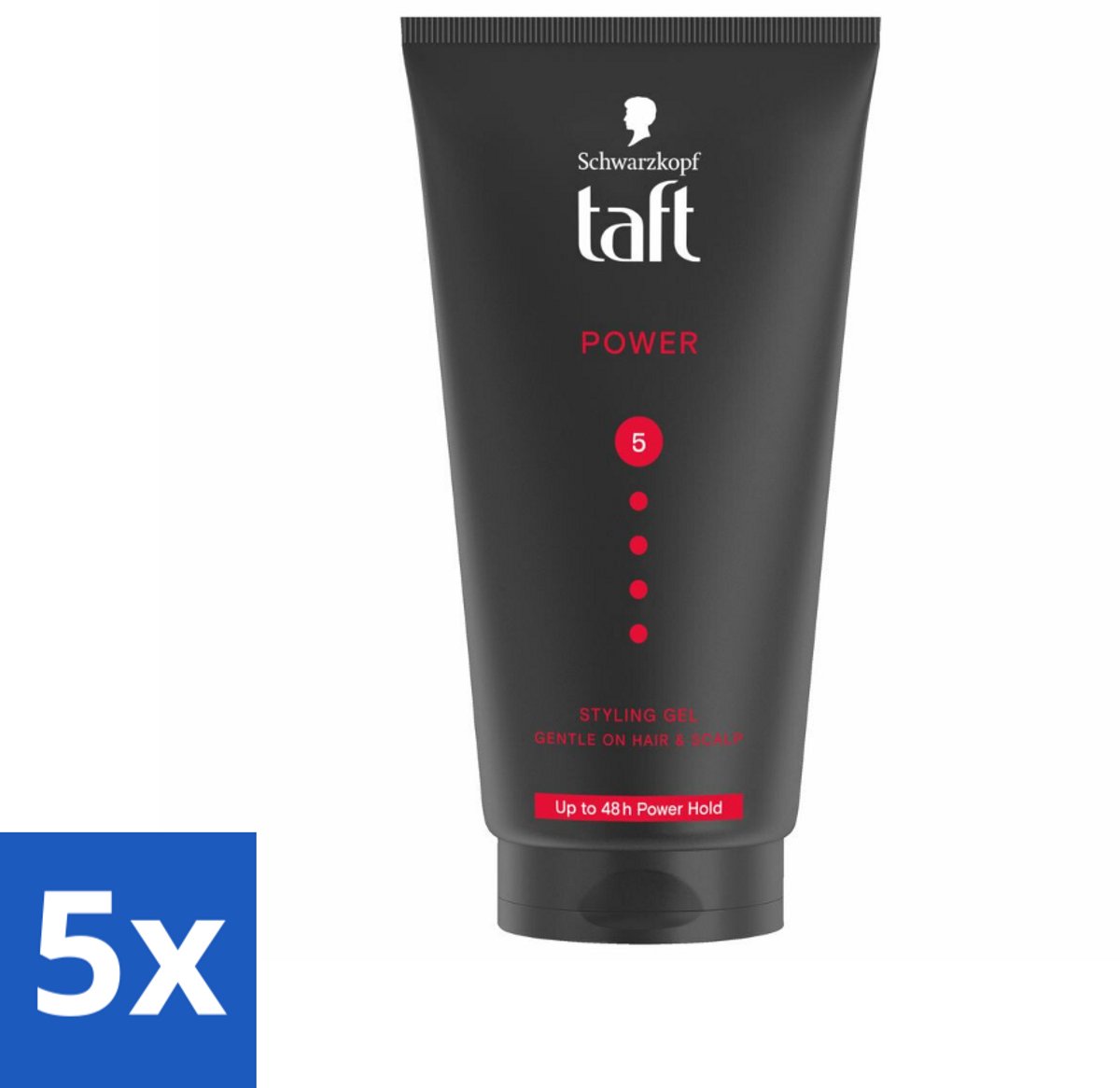 5 x Taft - Power 5 - Styling Gel - Sterke hold voor elke stijl - 150 ml - Haartypen - Styling Gel - Power Hold - Haar Verzorging - Haar Fixatie