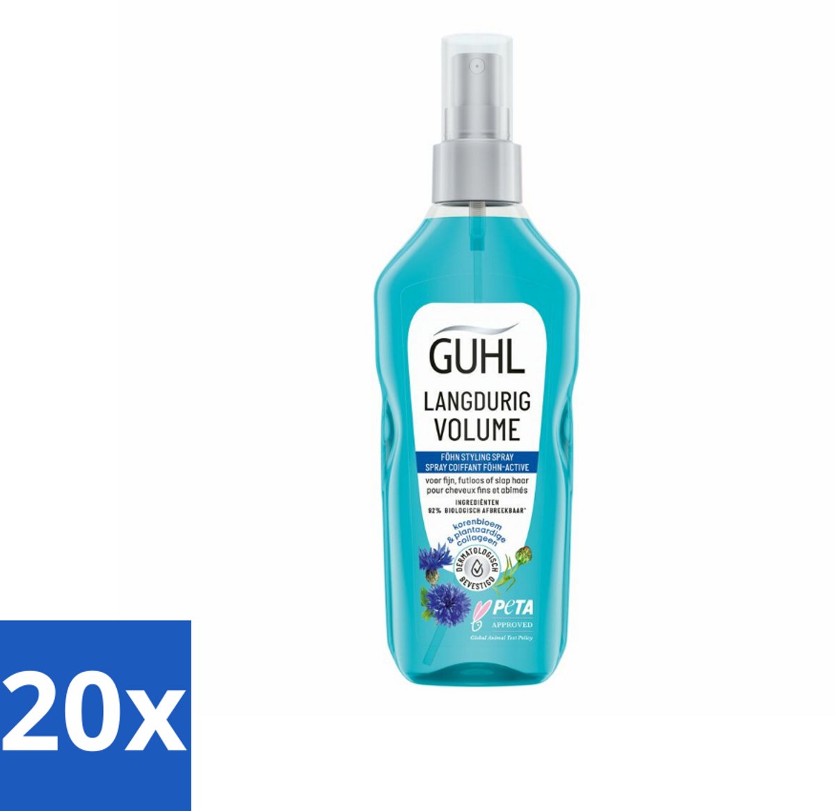 20 x Guhl - Styling Spray - Föhn Active - 125 ml - Haarspray - Volume - Grip - Styling Spray - Föhn Spray