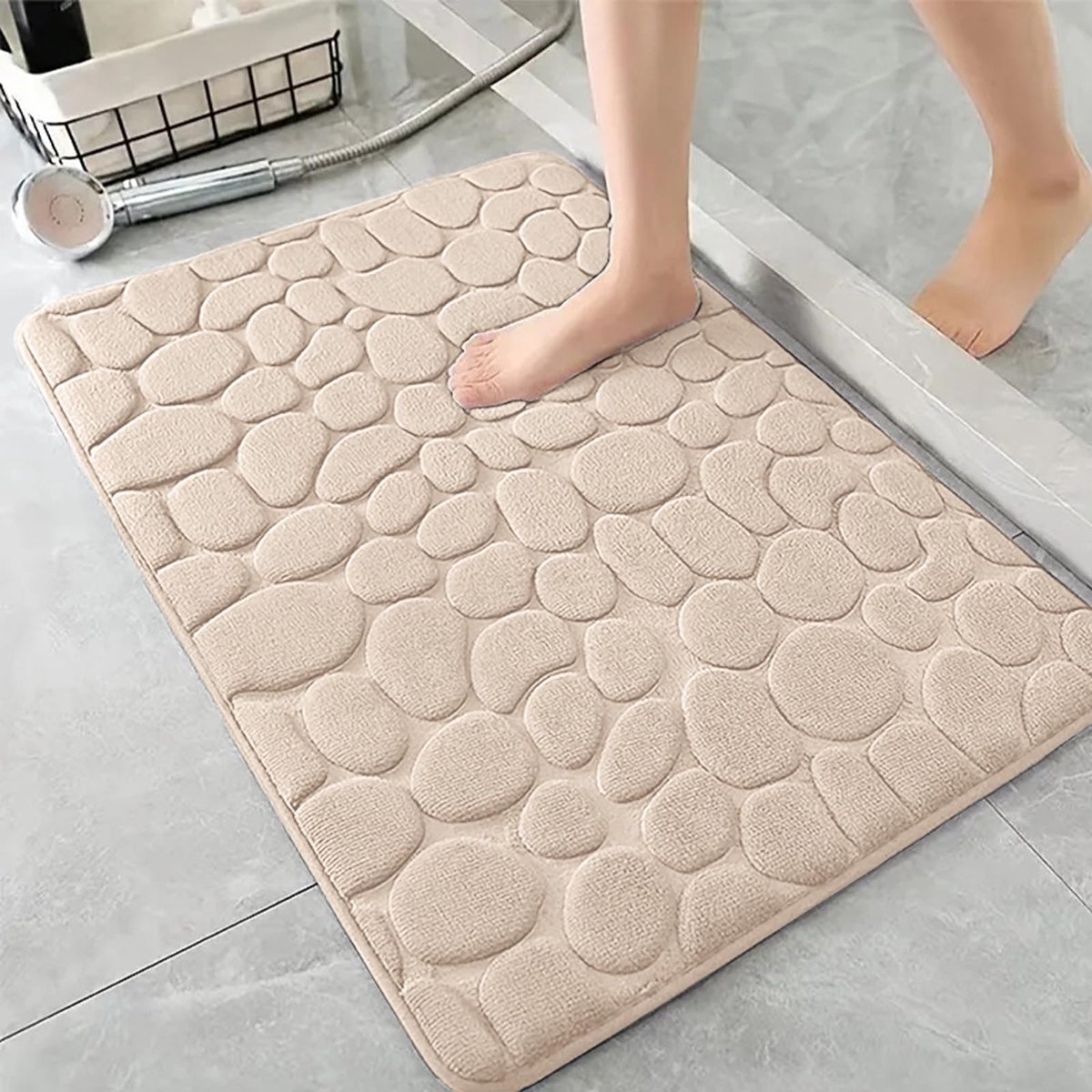 Badmat 40 x 60 cm - Zacht en comfortabel - Super wateropname - Antislip voor veilige douche - ShopVlot