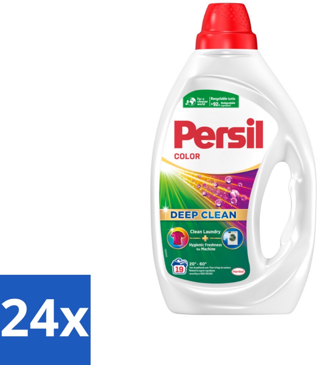 24 x Persil - Wasmiddel - Wasmiddel Gel Color - Voor Gekleurde Was - 19 wasbeurten - Wasmiddel - Gekleurde Was - Vlekkenverwijdering - Wasgel - Wasverzorging