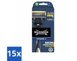 Wilkinson Sword 15 x Wilkinson Sword - Navulmesjes - Hydro 5 Skin Protection Advanced - Beschermend - 1 mesje - Scheermes - Scheren - Scherpen - Huidbescherming - Scherpen Met Menthol