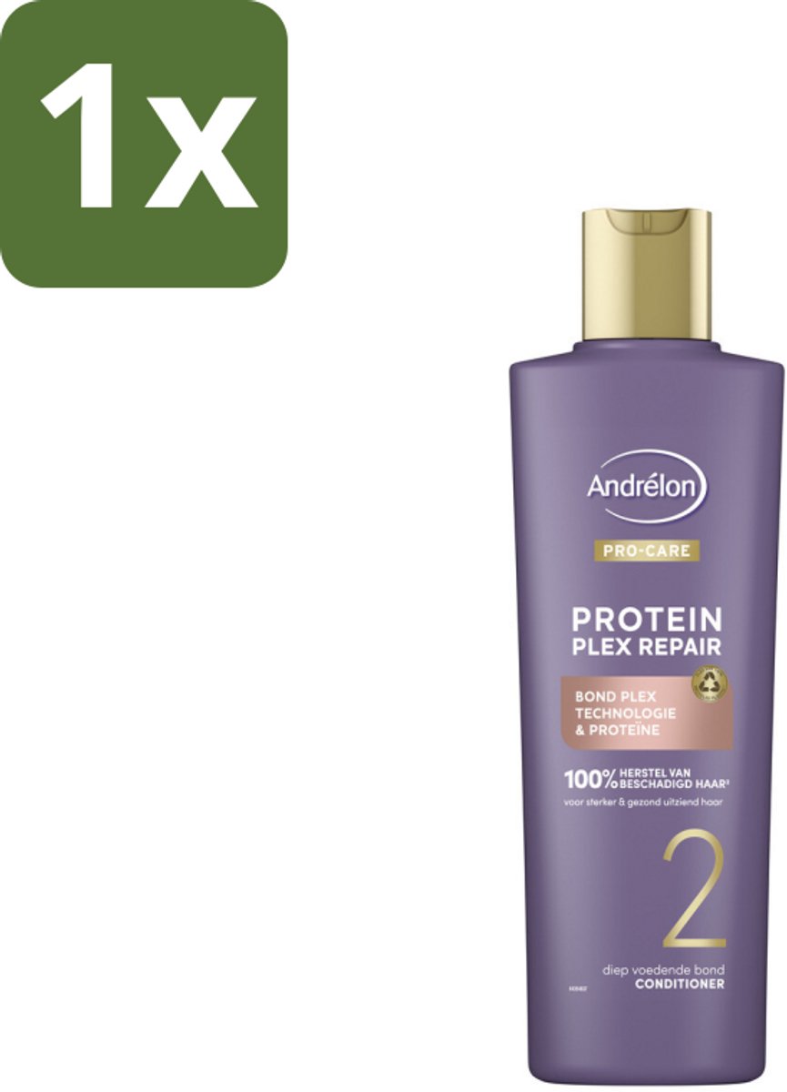 1 x Andrélon – Conditioner – Pro Care Protein Plex Repair – 250 ml - Herstel Haar - Beschadigd Haar - Proteïne - Bond Plex Technologie - Haarverzorging