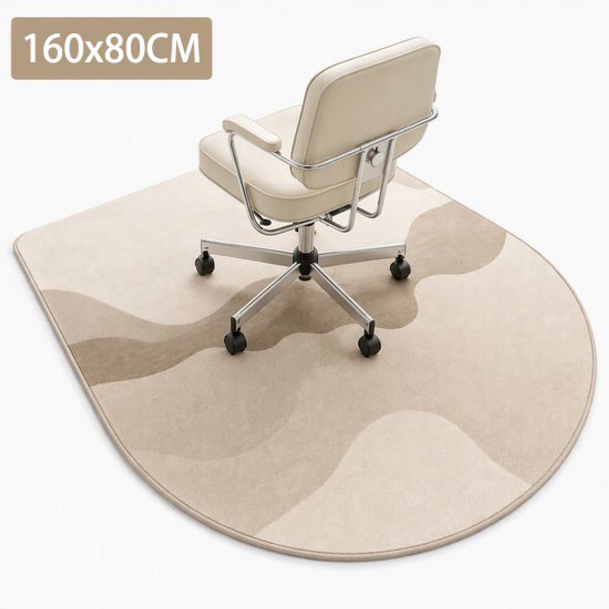TEKROA® Vloerbeschermer - 160x80CM - Stoelmat -Bureaustoelmat- Vloermat - Antislip - Geluiddempend – Stoelmat Bureau – Vloermat voor harde vloeren, Kantoor & woonkamer