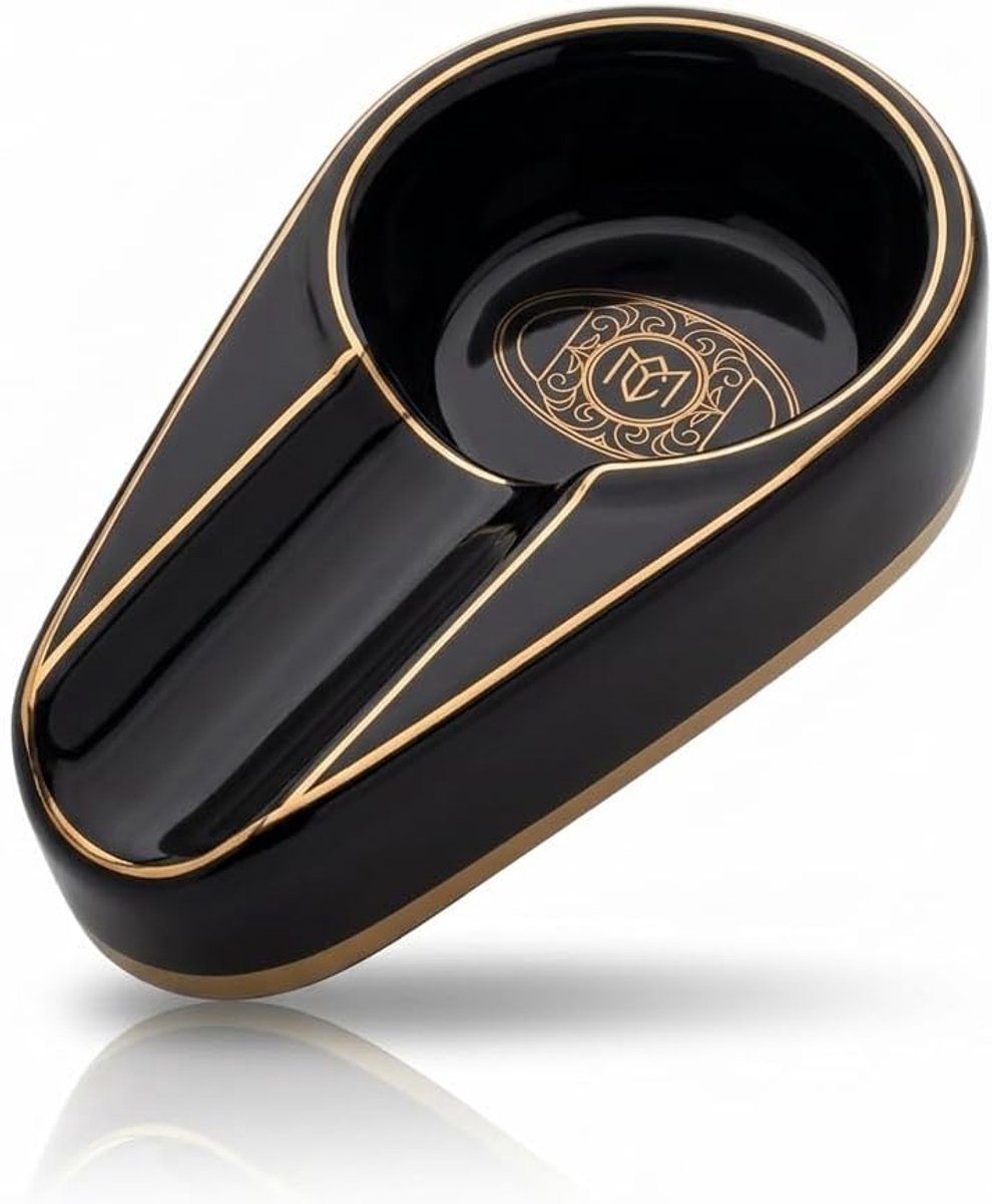 Single Cigar Ashtray "The One" Ceramic black - ShopVlot