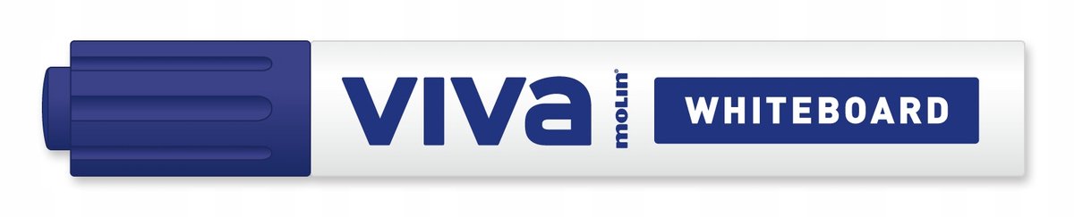 VIVA Whiteboard Marker Blauw - Vloeiend Schrijven, Vlekkeloos Wissen