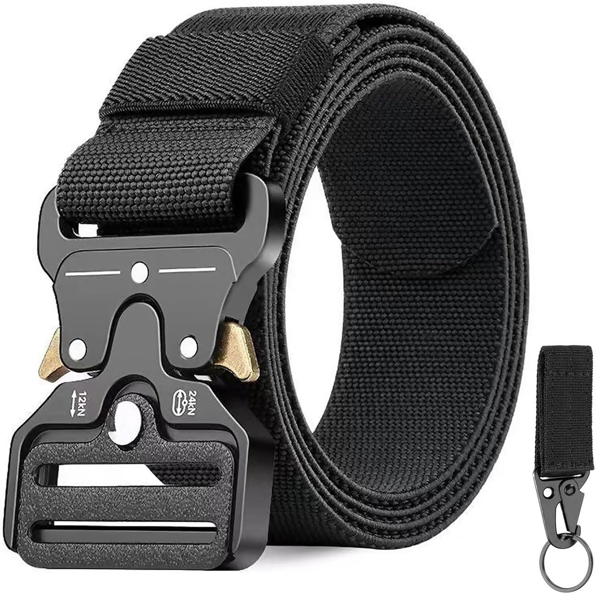 Men's Tactical Belt with Quick Release Metal Buckle 120 cm Adjustable Nylon Strap for Travel Sports and Daily Use - ShopVlot
