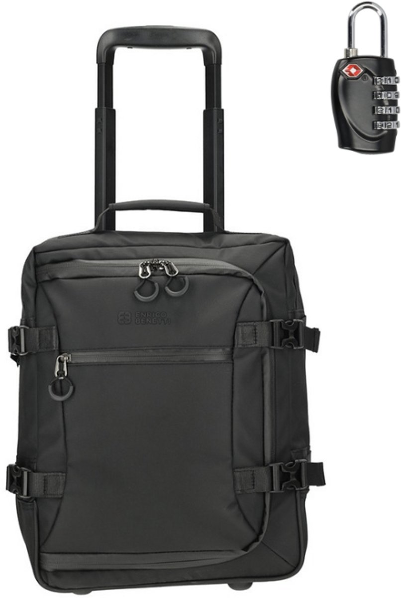 Underseat Koffer 40x30x20 cm - Trolley Wieltas - Zwart - Met TSA Hangslot - Geschikt Voor Ryanair, Transavia, Wizz Air & EasyJet