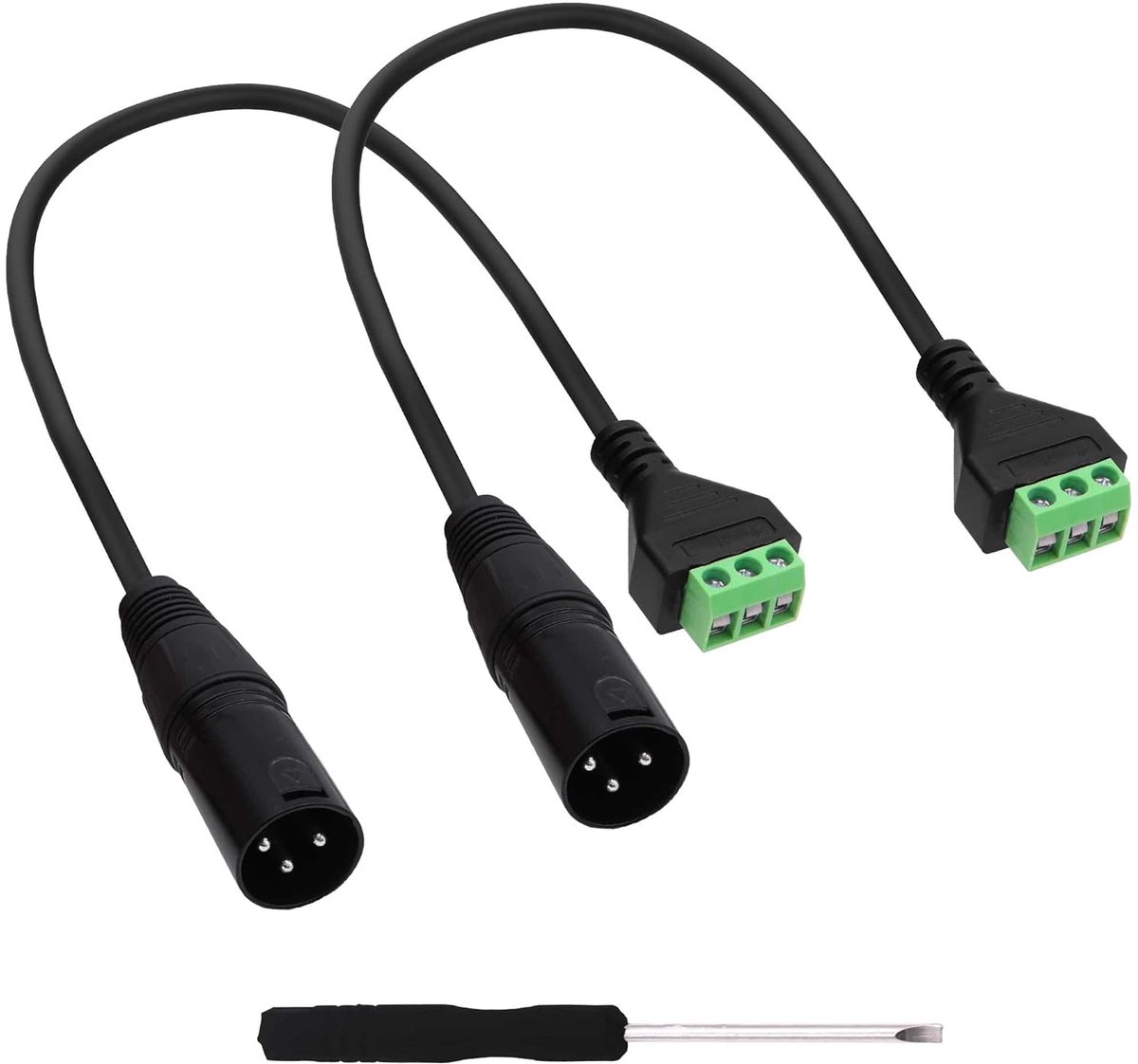 XLR Solderless Connector, Adapter, Screw, Terminal Block, Cable, XLR to 3 Pin Screw, Terminal Block, Cable Cable for - ShopVlot