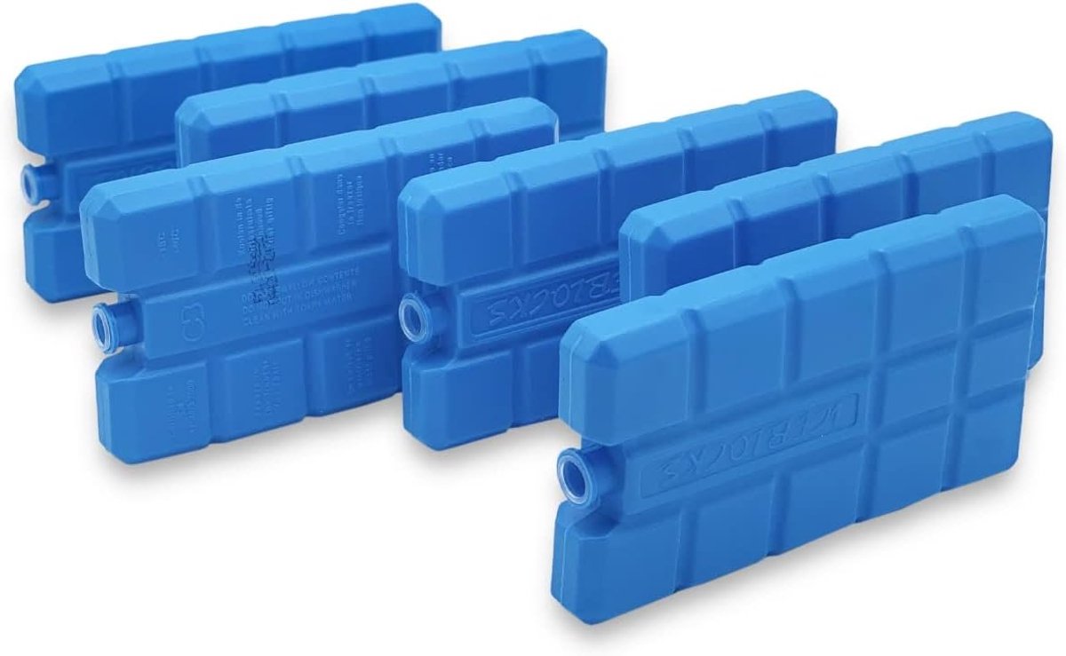 ZiViE Set van 6 vriesblokken (200 ml) / ijsverpakkingen voor koelboxen, koeltassen - geavanceerde koeltechnologie - ShopVlot