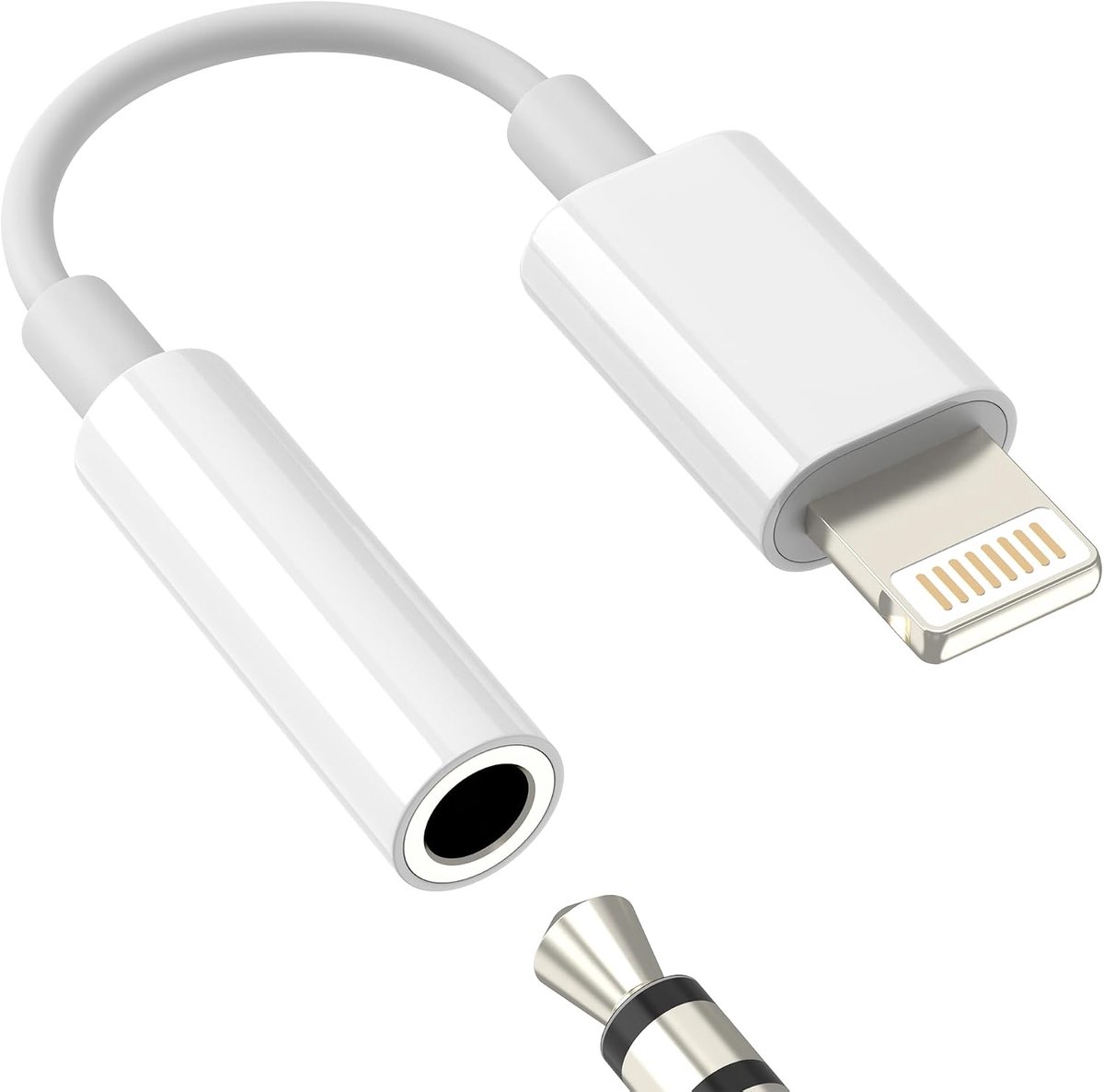 Lightning-adapter voor iPhone 14 Pro Max voor Apple kabel, hoofdtelefoon, bekabeld, aansluiting naar - ShopVlot