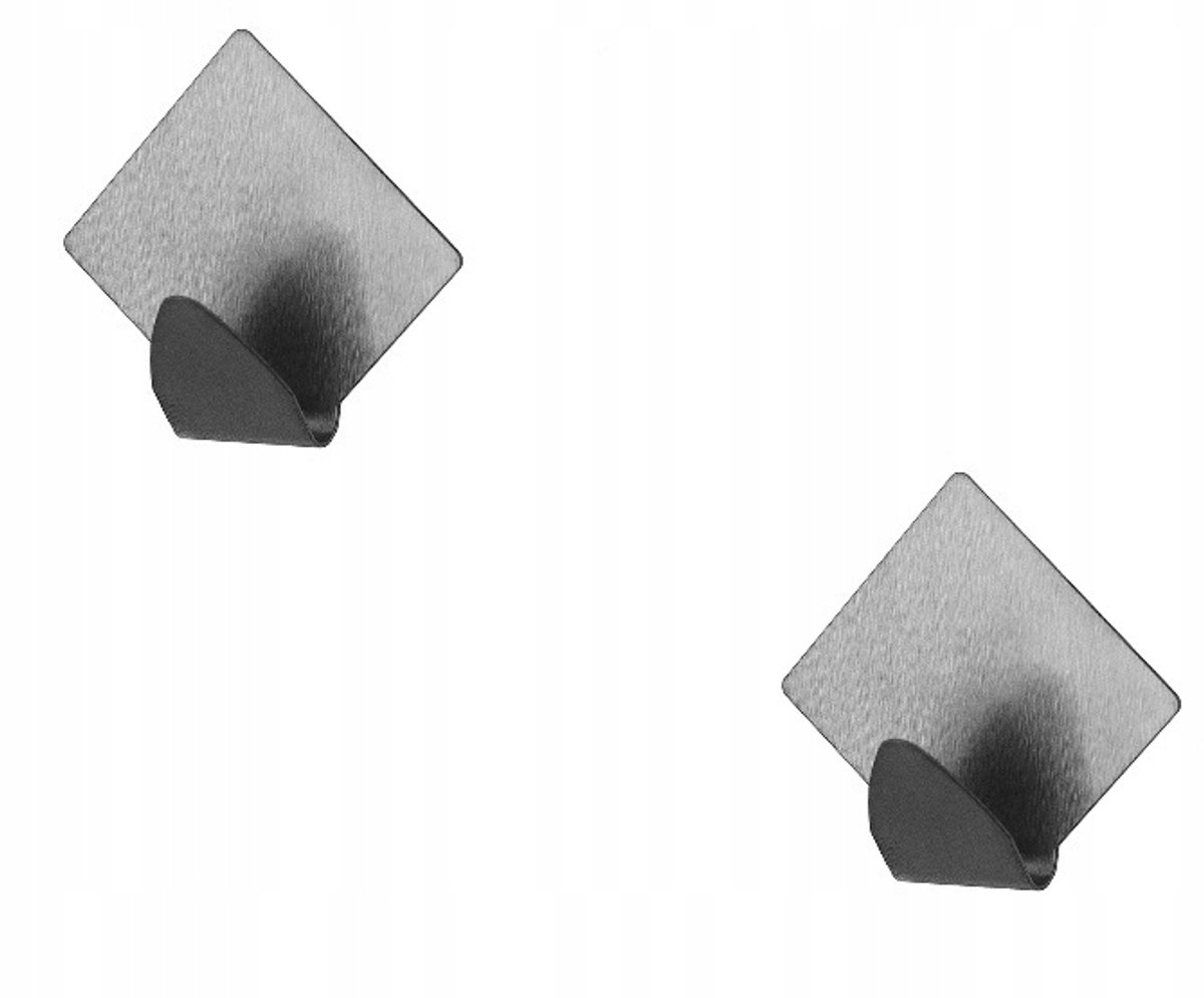 Bisk RVS Wandhaken Karo - 2 stuks
