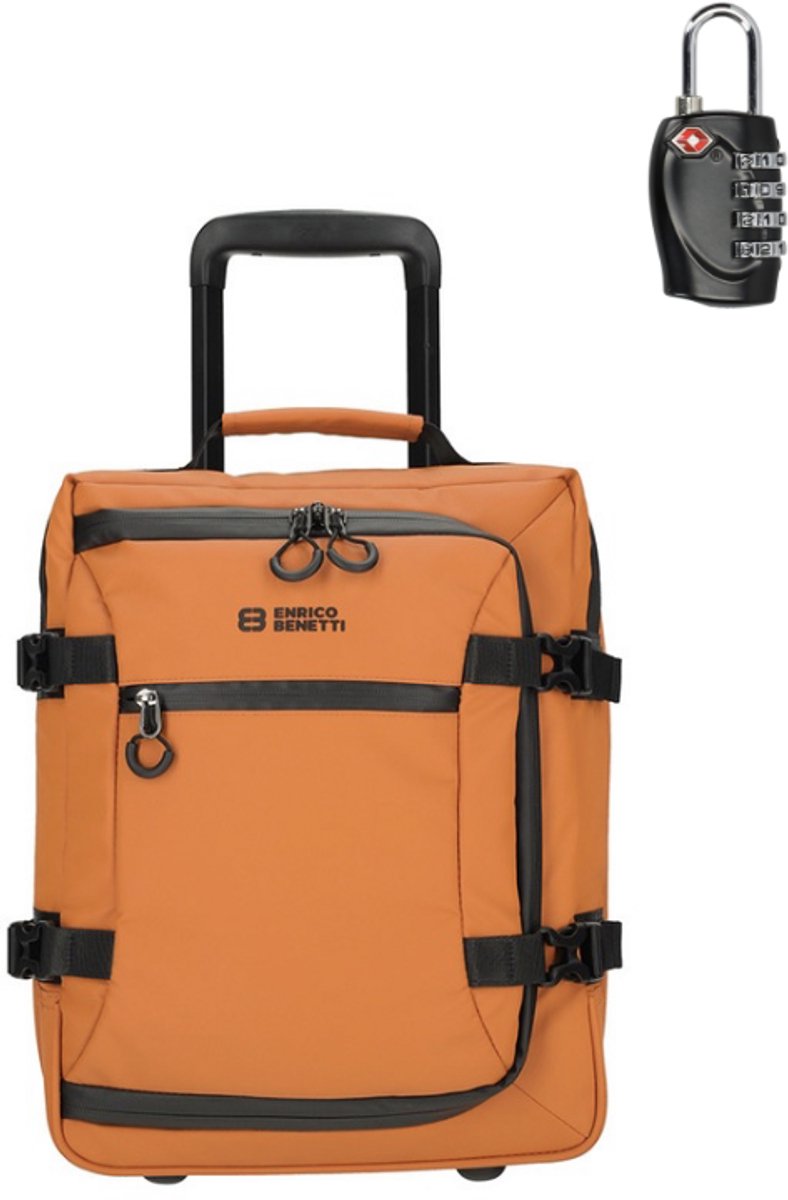 Underseat Koffer 40x30x20 cm - Trolley Wieltas - Oranje - Met TSA Hangslot - Geschikt Voor Ryanair, Transavia, Wizz Air & EasyJet