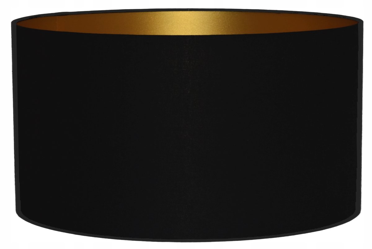 Cilinder Lampenkap 35/20cm E27 Zwart/Goud - Stijlvolle Verlichting