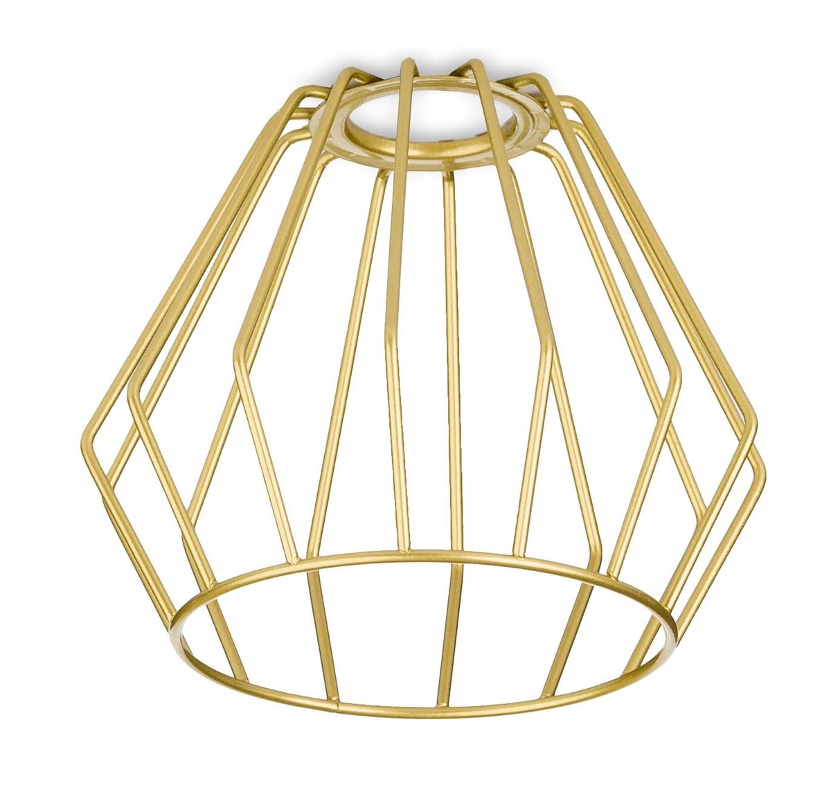 Gouden metalen lampenkap E27 loft diamant stijl