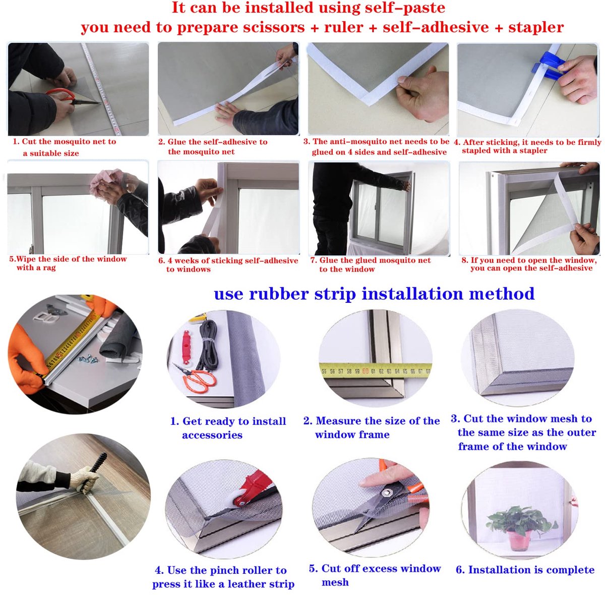 LINSOCLE Vliegengaas voor ramen, 200 x 150 cm, per strekkende meter, insectenbescherming, raam - ShopVlot