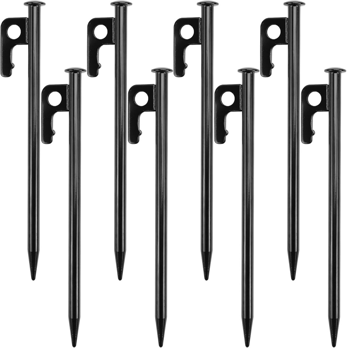 Schroefharingen - Zwart - 20 cm - Stalen Tentankers - Voor Outdoor en Kamperen