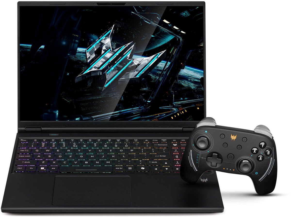 Acer Predator Helios Neo 16 PHN16-I31-70R4- Gaming Laptop - 16 inch 3K 180Hz - i7 - 16GB - 512GB SSD - RTX 5070 - incl Predator Controller + 3mnd PC GamePass
