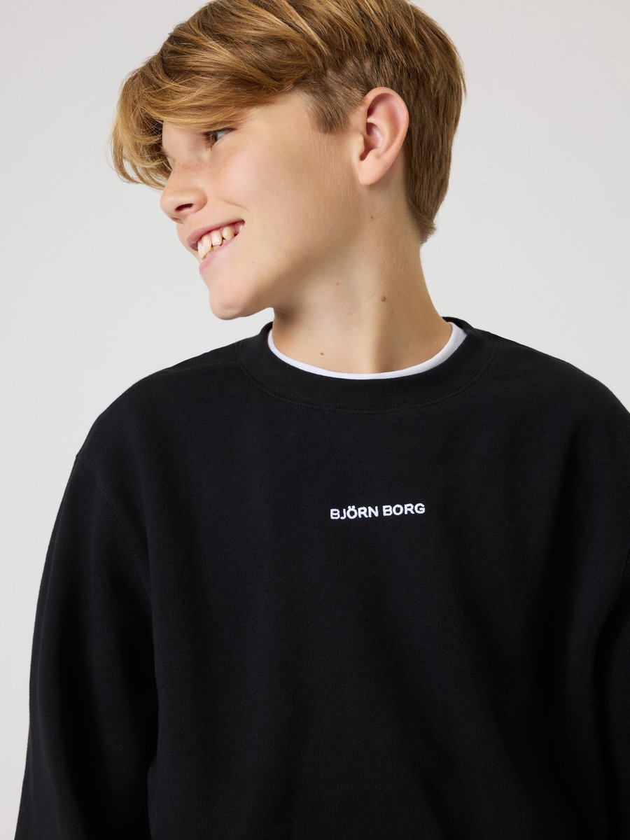 Björn Borg Classic Sweater Kinderen Trui Lange Mouw Jongen - Zwart - Maat 170