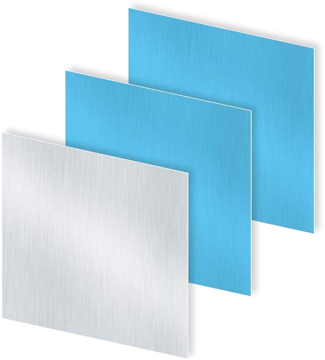 0.8 mm thick, 80 x 80 mm aluminium sheet, 6063, square aluminium panel plate with double-sided protective film, for - ShopVlot